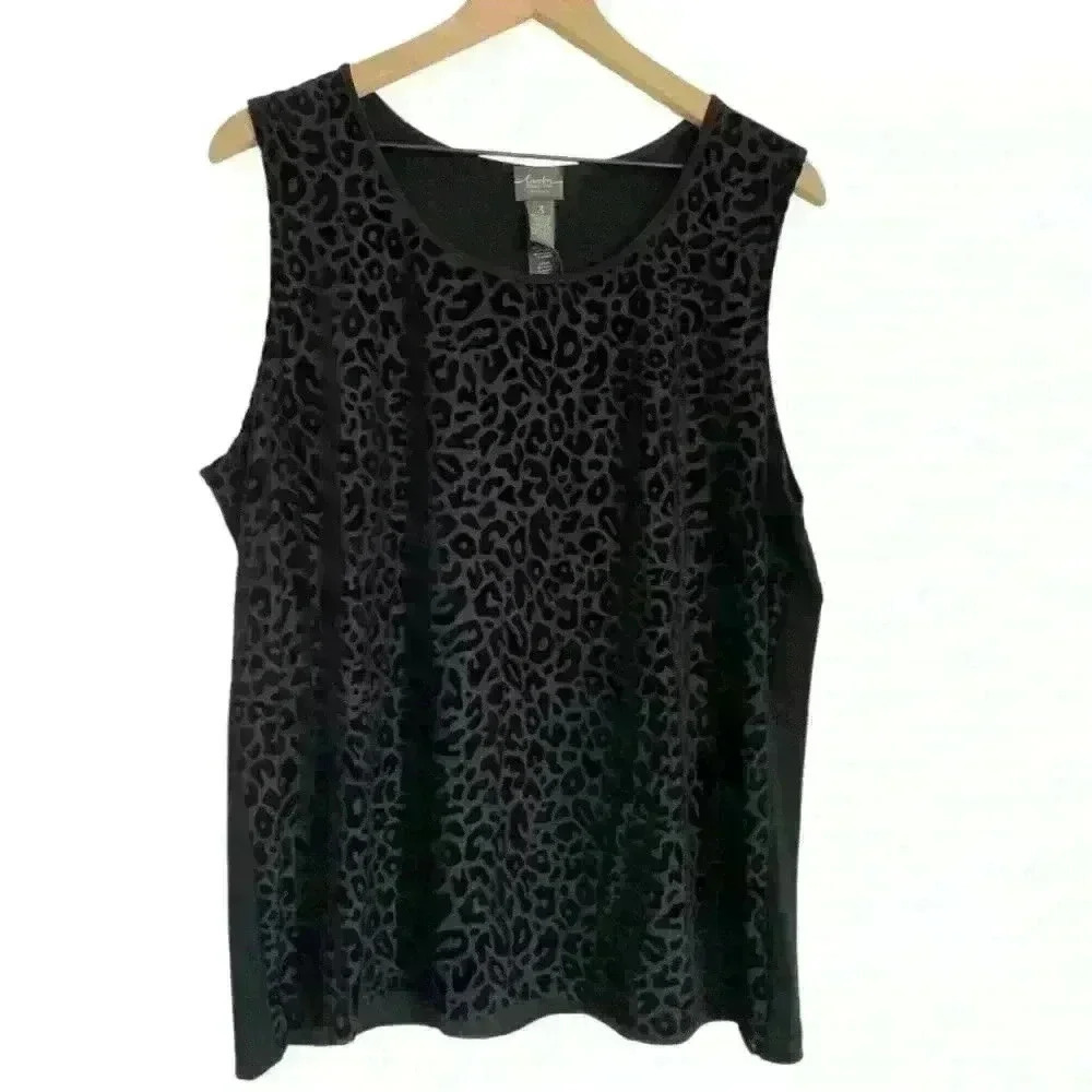 Chico’s Cheetah Burnout Tank - Picture 3 of 7